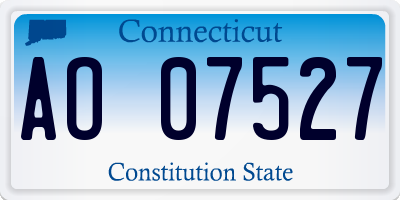 CT license plate AO07527