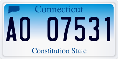 CT license plate AO07531