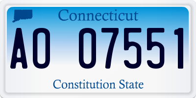 CT license plate AO07551