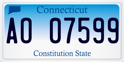 CT license plate AO07599