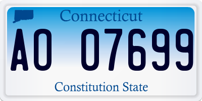 CT license plate AO07699