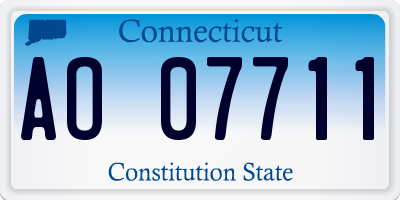 CT license plate AO07711