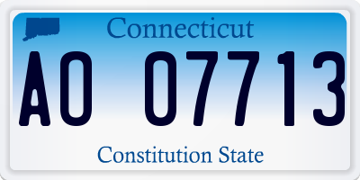 CT license plate AO07713