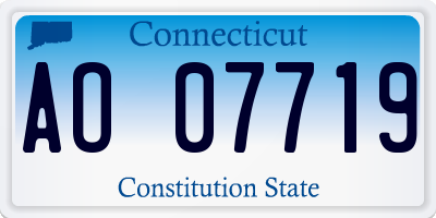 CT license plate AO07719