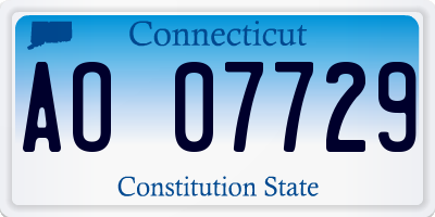 CT license plate AO07729