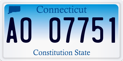CT license plate AO07751