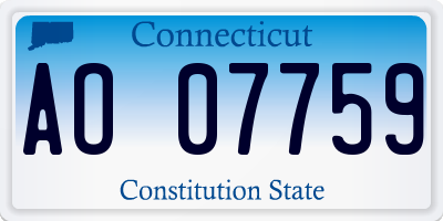 CT license plate AO07759