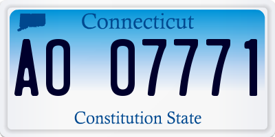 CT license plate AO07771
