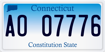 CT license plate AO07776