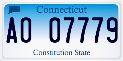 CT license plate AO07779