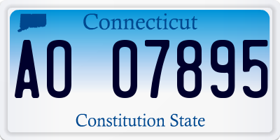 CT license plate AO07895