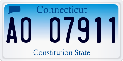 CT license plate AO07911