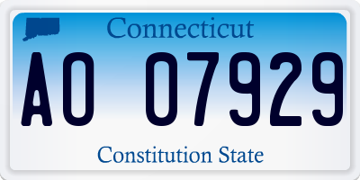 CT license plate AO07929