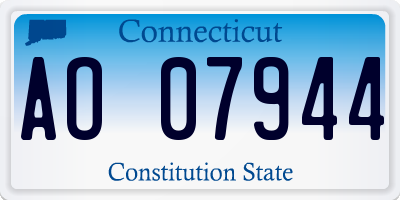 CT license plate AO07944