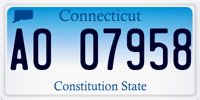 CT license plate AO07958