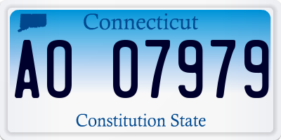 CT license plate AO07979