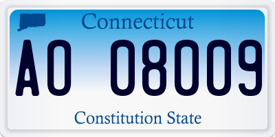 CT license plate AO08009