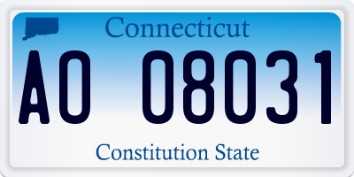 CT license plate AO08031