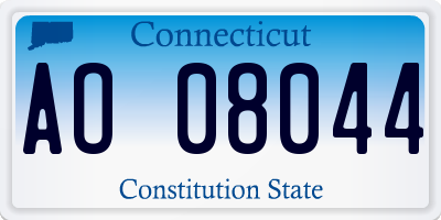 CT license plate AO08044