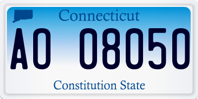 CT license plate AO08050