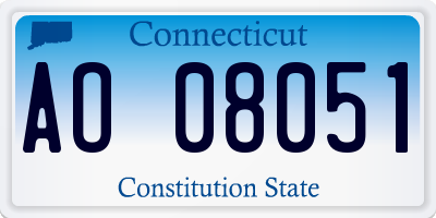 CT license plate AO08051
