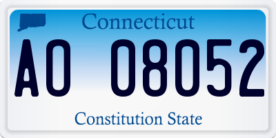 CT license plate AO08052