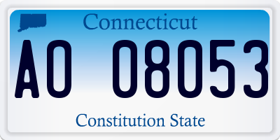 CT license plate AO08053