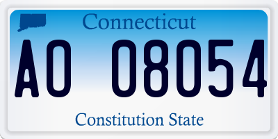 CT license plate AO08054