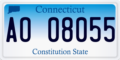 CT license plate AO08055