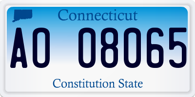 CT license plate AO08065