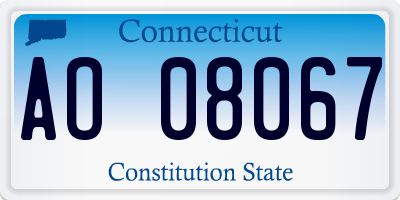 CT license plate AO08067