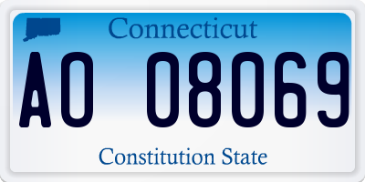 CT license plate AO08069