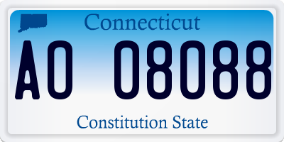CT license plate AO08088
