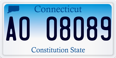 CT license plate AO08089