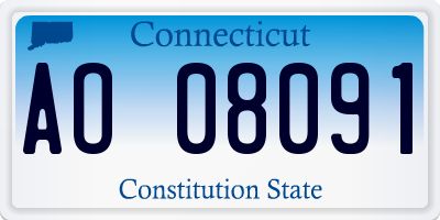 CT license plate AO08091