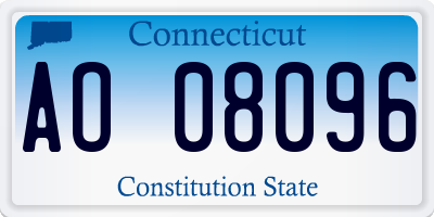 CT license plate AO08096