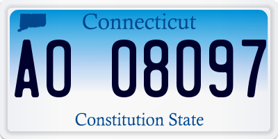 CT license plate AO08097
