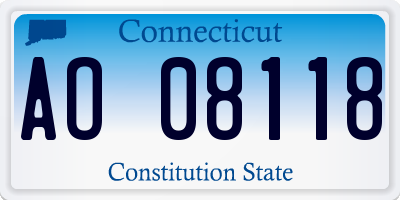 CT license plate AO08118