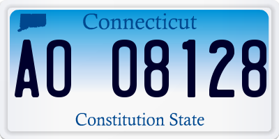 CT license plate AO08128