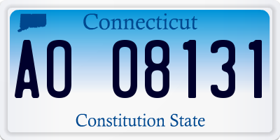 CT license plate AO08131