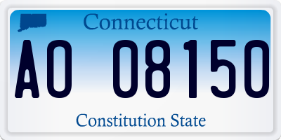 CT license plate AO08150