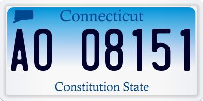 CT license plate AO08151