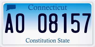 CT license plate AO08157