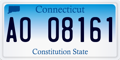 CT license plate AO08161