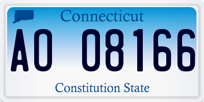 CT license plate AO08166