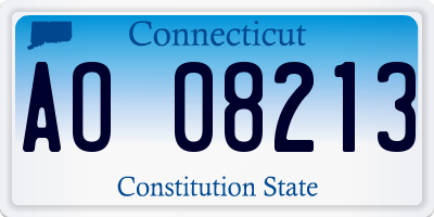 CT license plate AO08213