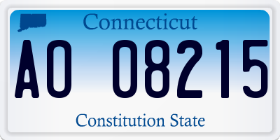 CT license plate AO08215