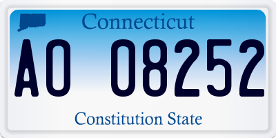 CT license plate AO08252