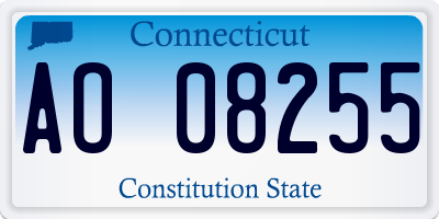 CT license plate AO08255