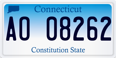 CT license plate AO08262